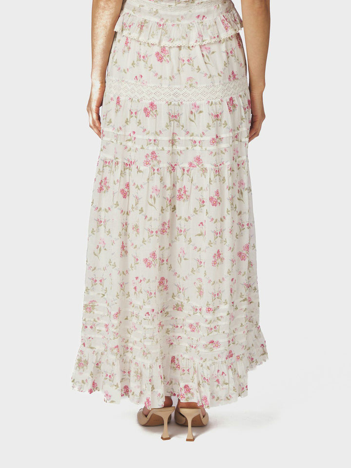 Fippo Spring Flower Skirt  Off White