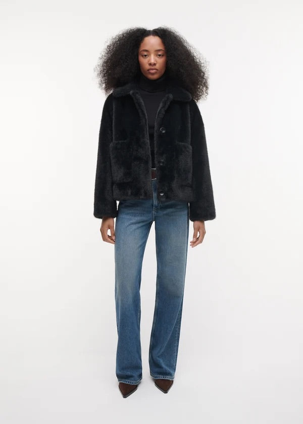 Faje Faux Mink  Dk Grey