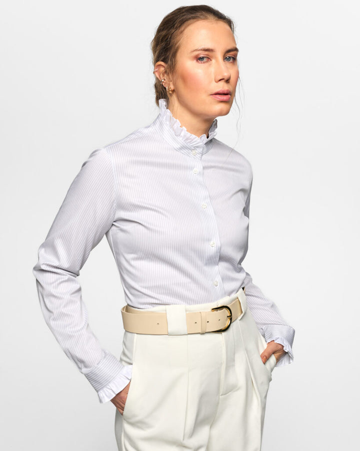 Juliette Bengal Stripe  White / Grey