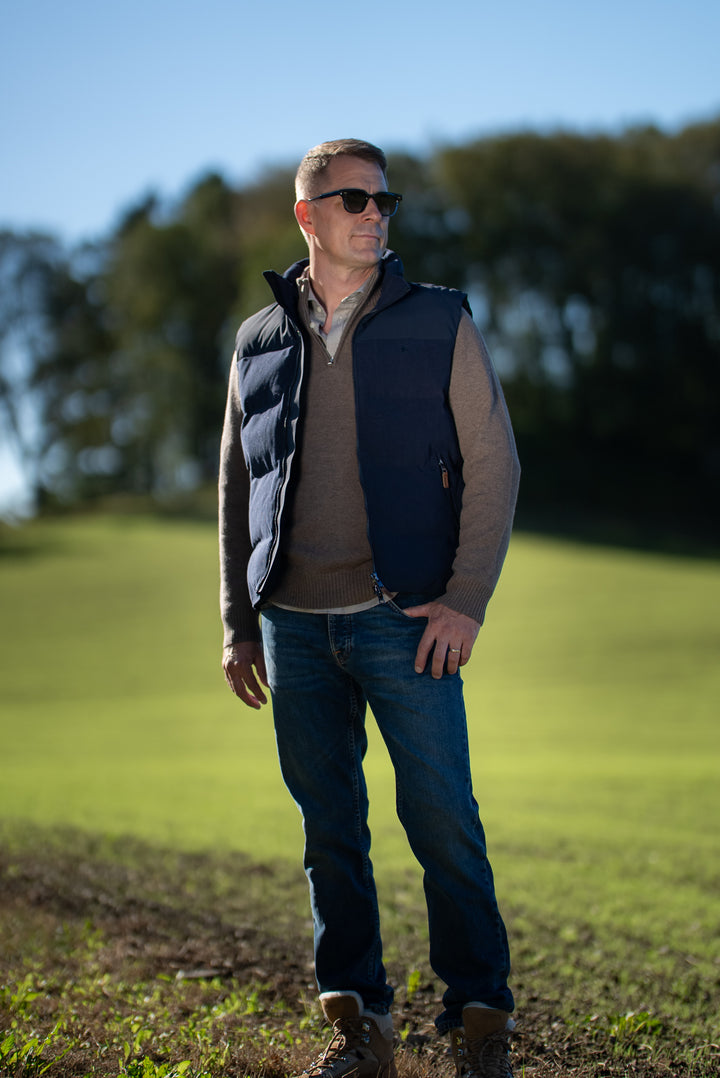 Catton Puffer Vest  Navy