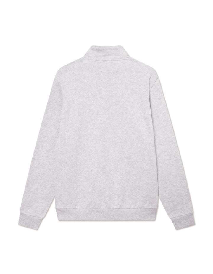 Patch Half-Zip Sweatshirt  Snow Melange