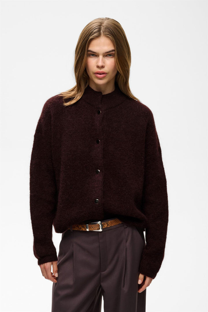 Gzdebbie Cardigan  Plum Melange