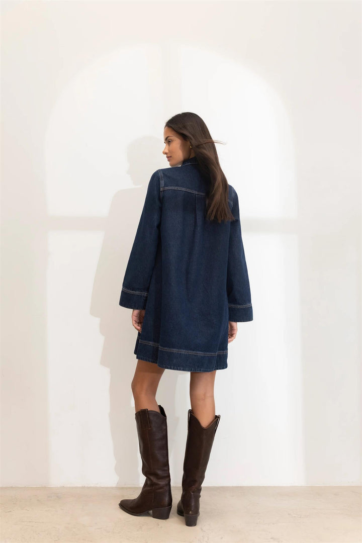 Alba Dress  Dark Blue