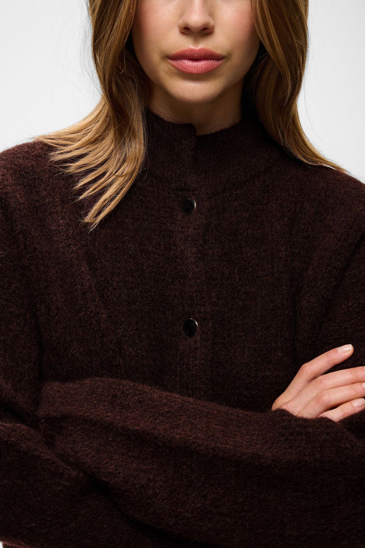 Gzdebbie Cardigan  Plum Melange