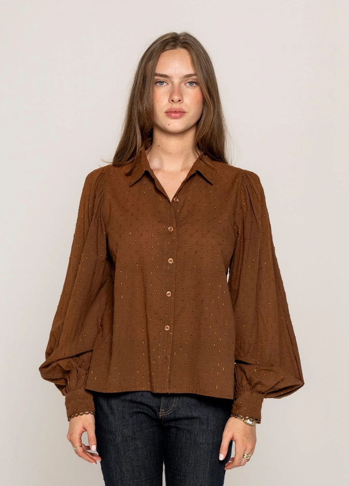 Anaya Shirt Bisque Lurex  Bisque Lurex