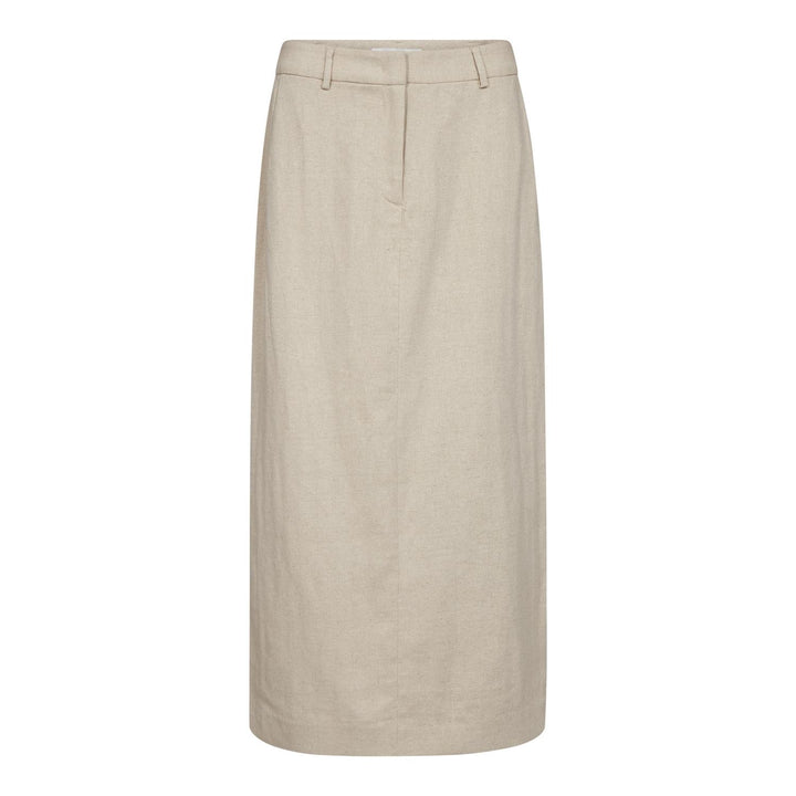 LeenaCC Linen Floor Skirt  Bone