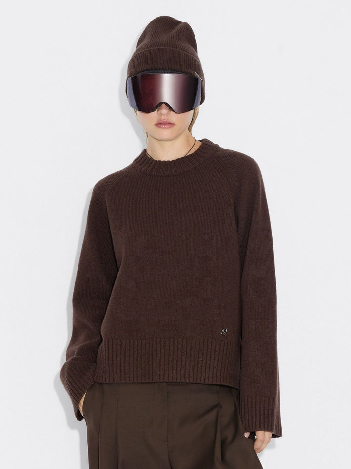 W. Wool Crew  Dk. Brown