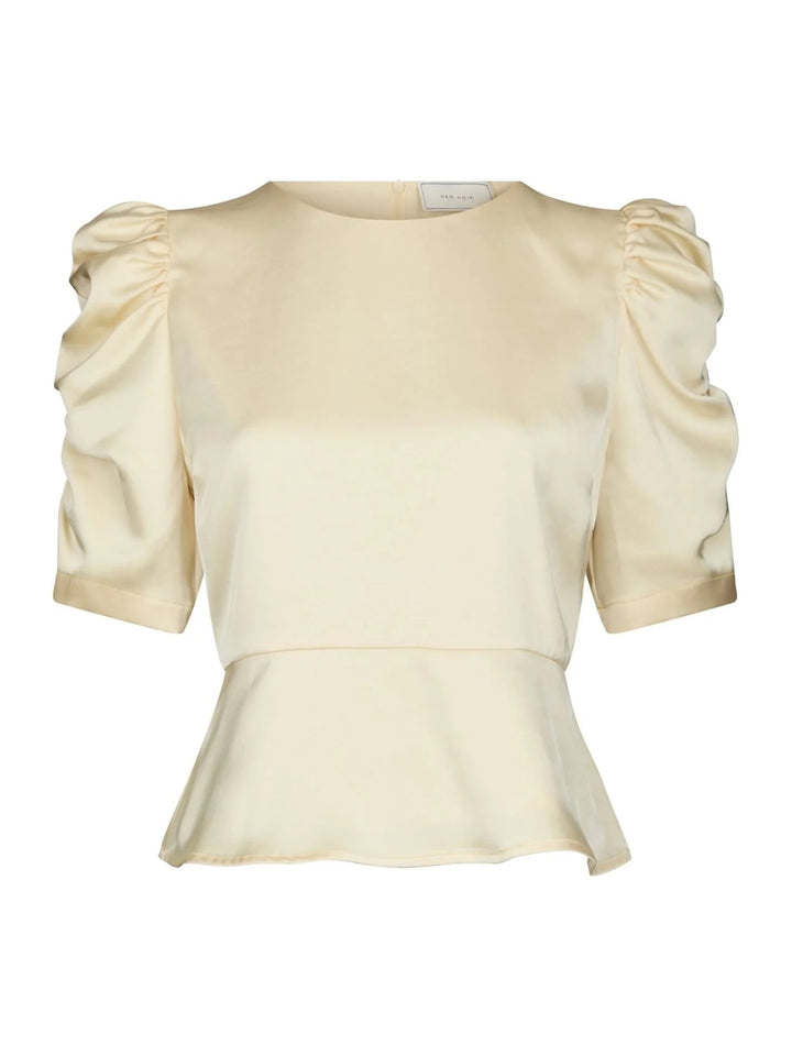 Benua Heavy Sateen Blouse  Light Yellow