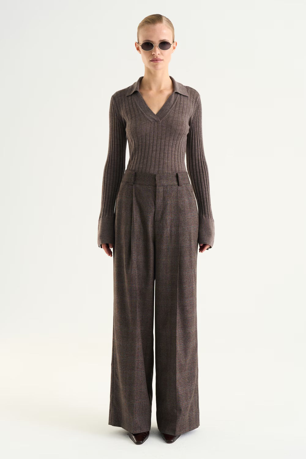 Maella Trousers  Brown Check