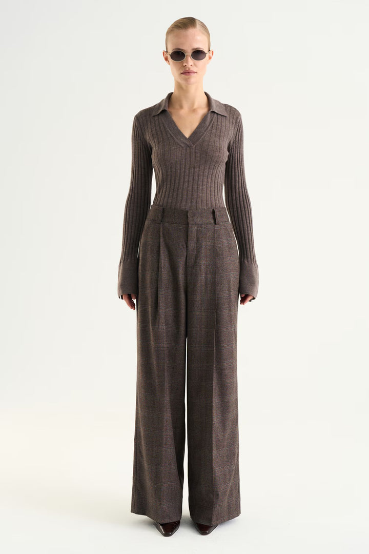 Maella Trousers  Brown Check