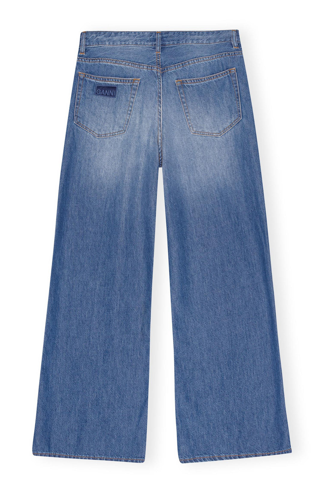 Light Denim Wide Jeans  Mid Blue Vintage