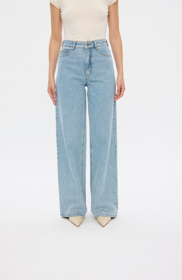 Abby  Light Rinse Rhinestone