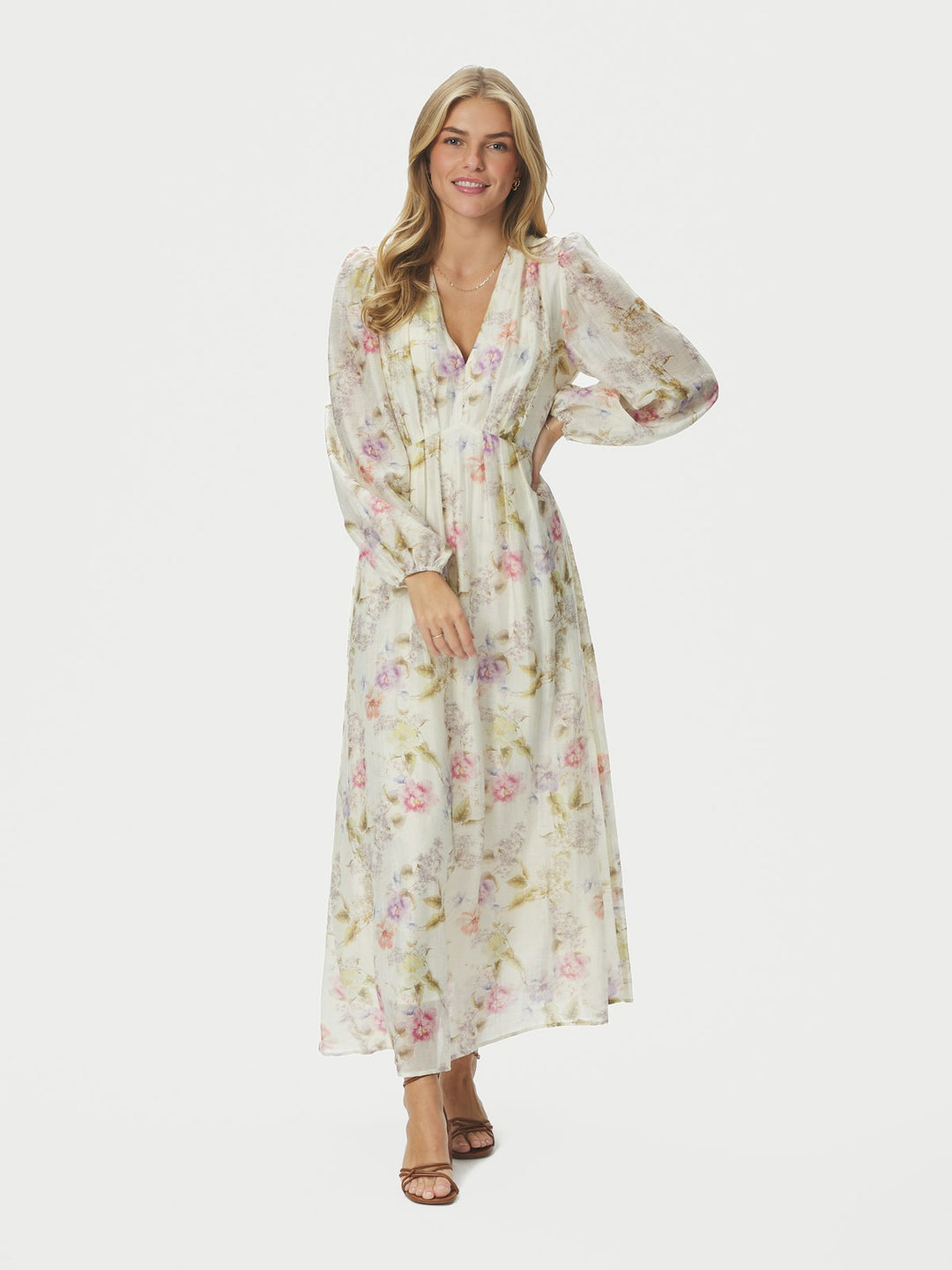 Silfi Vintage Flower Dress  Off White