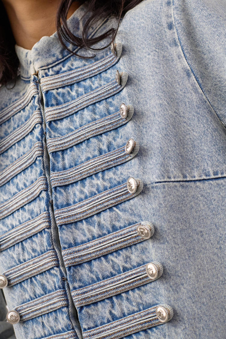 JacksonCC Officer Denim Jacket  Bleach Denim