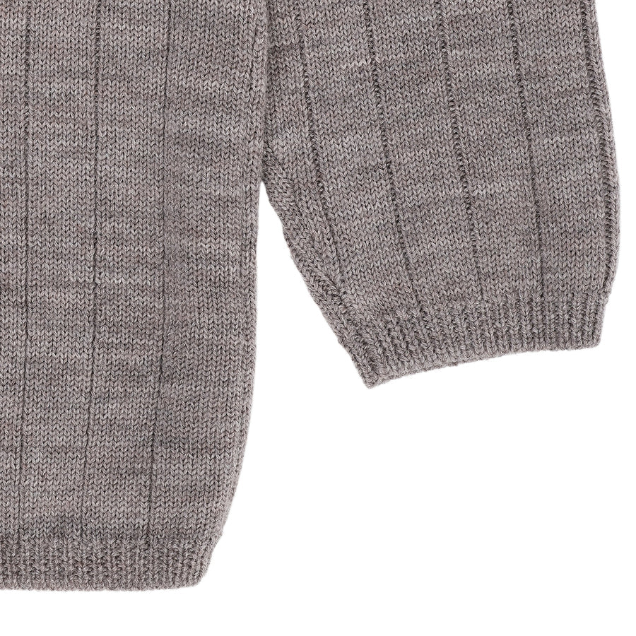 MERINO KNITTED BLOUSE  Natural Melange