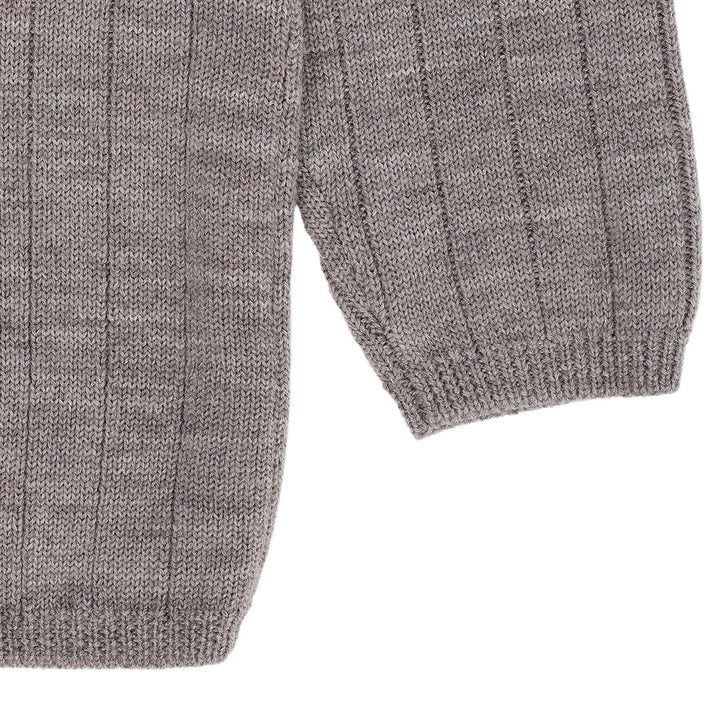 MERINO KNITTED BLOUSE  Natural Melange