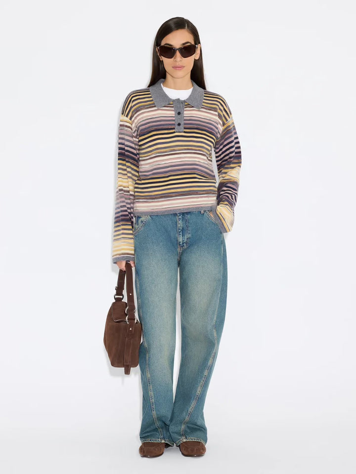Luna Space Yarn Polo  Multicolor