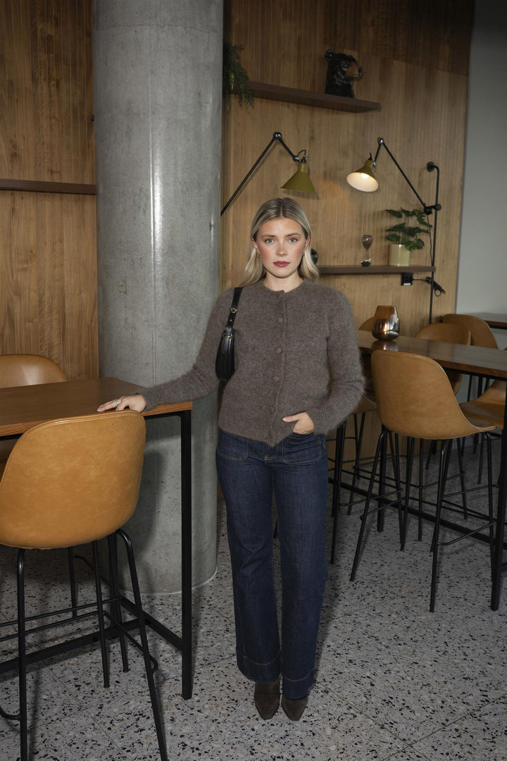 Ulla Mohair Cardigan Taupe  Taupe