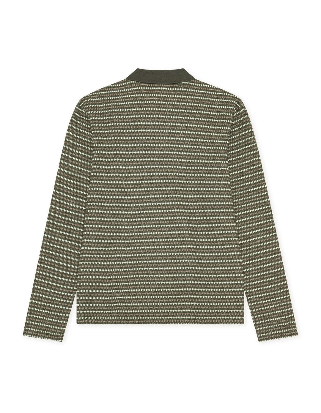 Knitted Stripe Ls Polo Duffel Bag Green