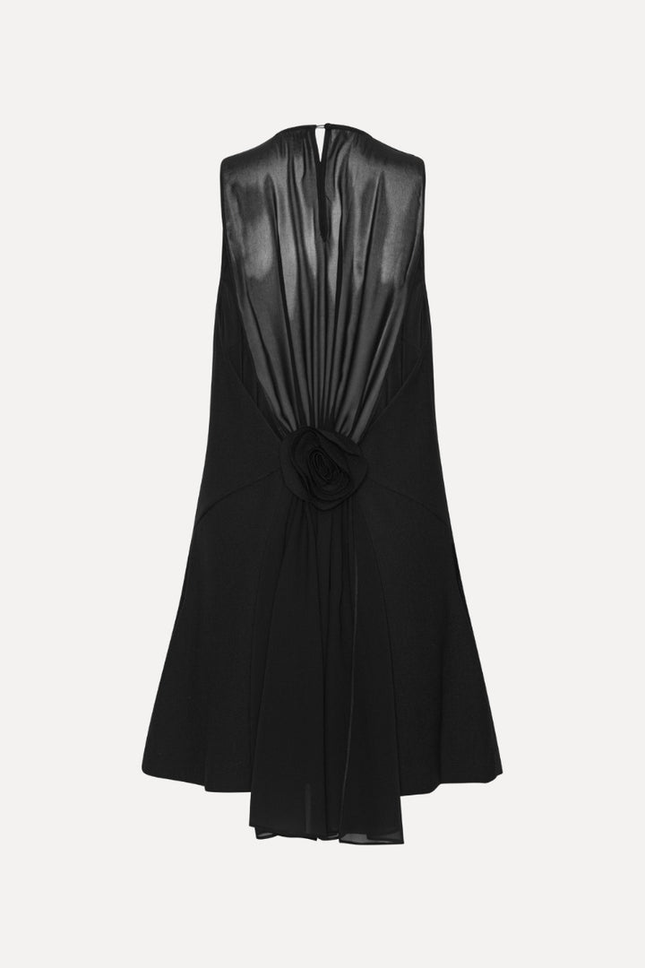 CREPE MINI A-LINE DRESS  Black