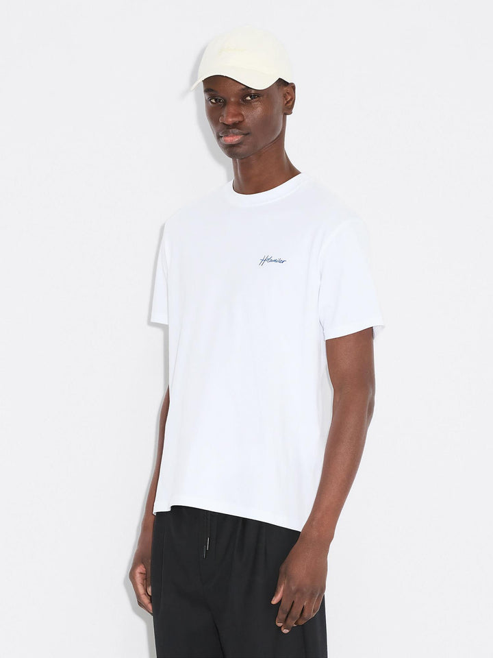 Tucker Embroidery Tee  White