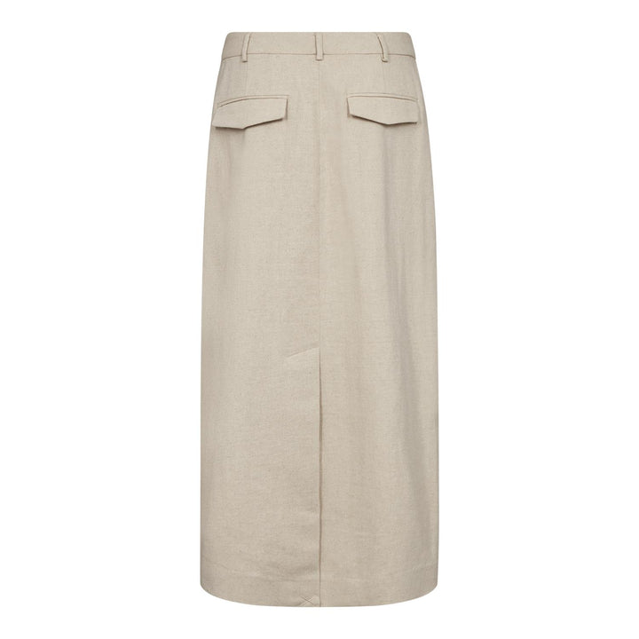 LeenaCC Linen Floor Skirt  Bone