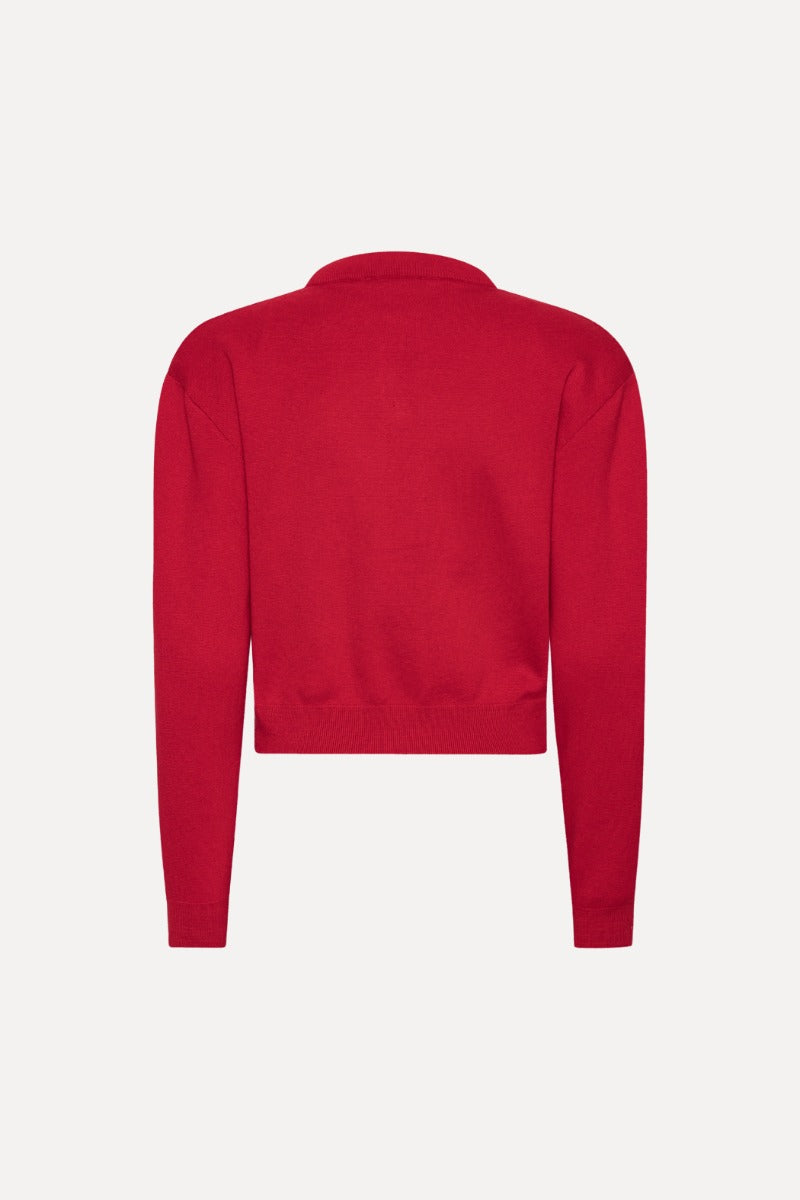 FIRM KNIT CARDIGAN  Scooter Red