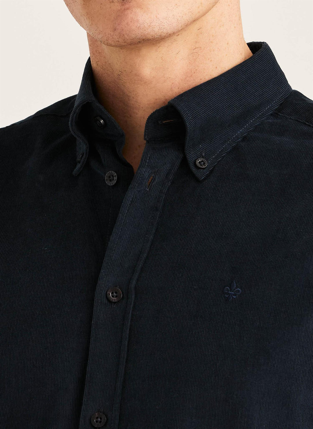 Douglas Cord Shirt-Slim Fit  Blue
