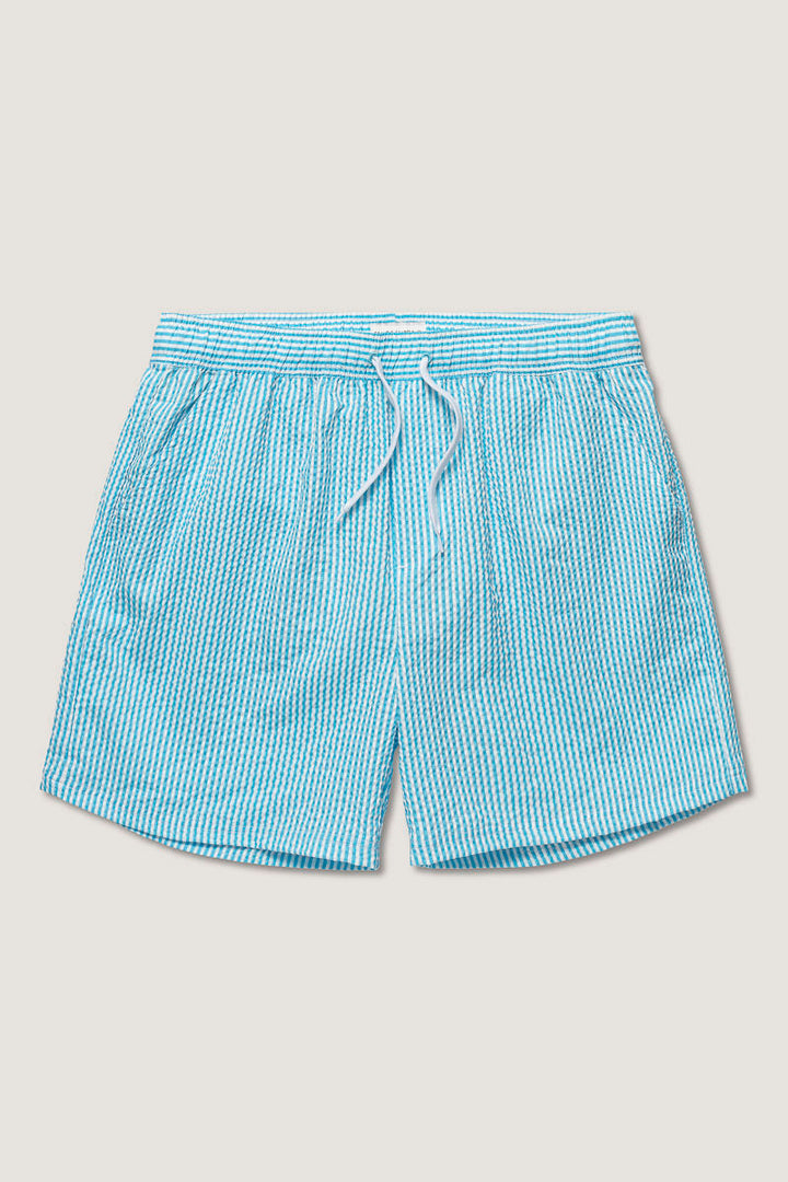 Seersucker Swimshort  Blue/White