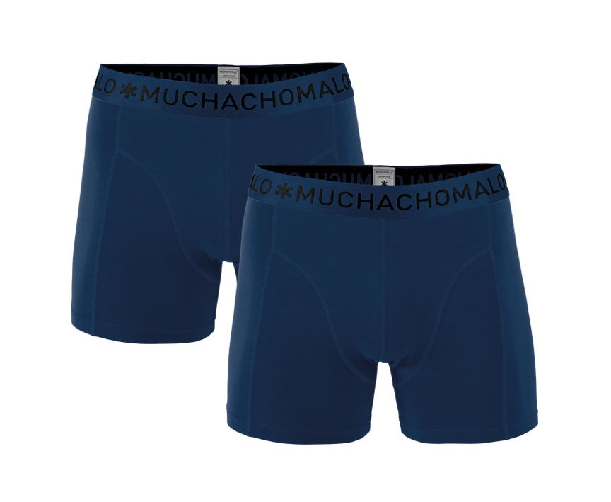 1010 2pk Solid Boxer 200  Navy/Navy