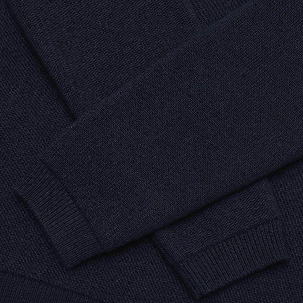 Zipper Knit Cardigan  Navy