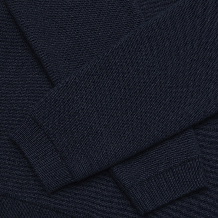 Zipper Knit Cardigan  Navy