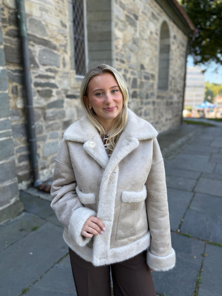 Faje Faux Mink  Beige