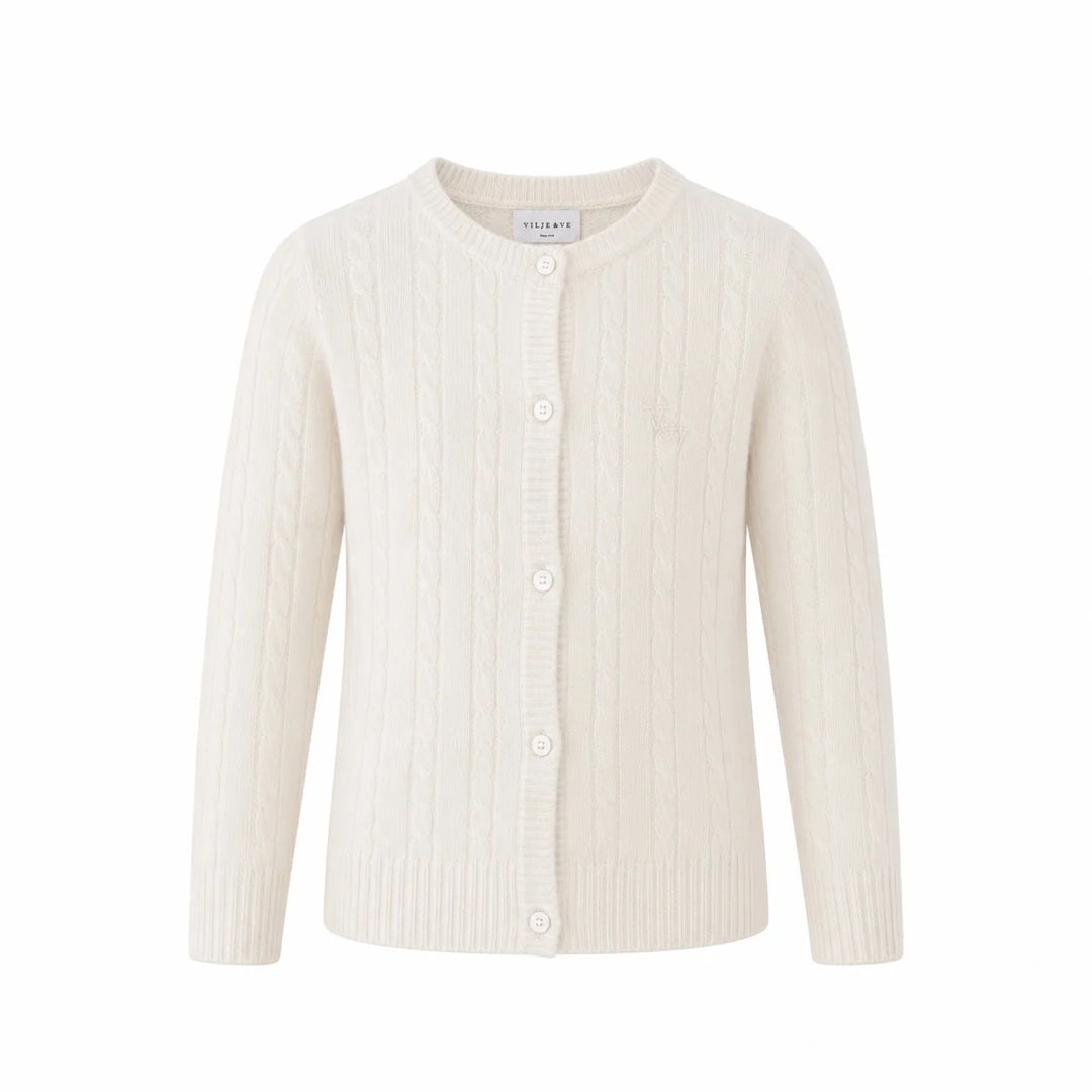 Elise strikket cardigan  Cream