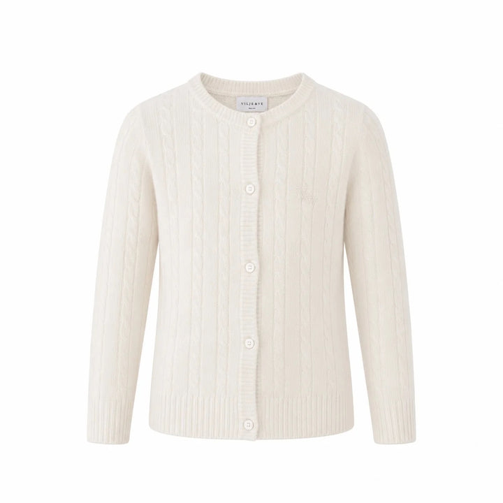 Elise strikket cardigan  Cream
