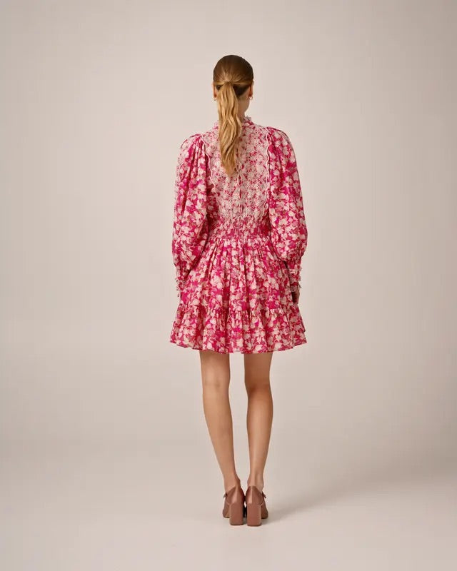 COTTON SLUB MINI DRESS  Poppy Meadow