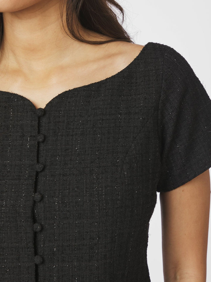 Tango Boucle Top  Black