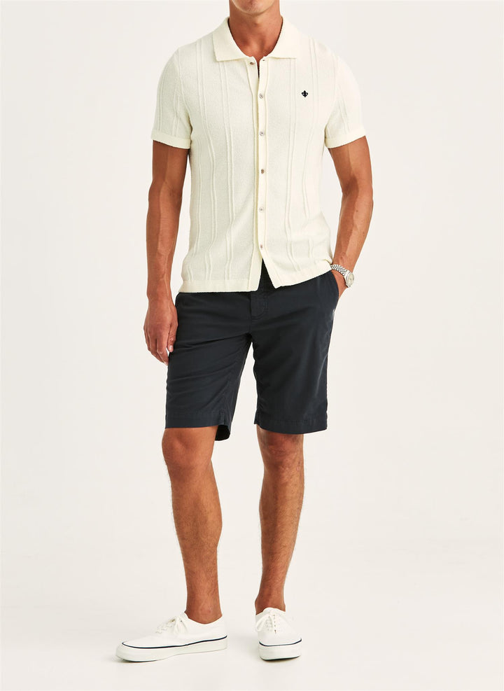 Clayton Knitted SS Shirt  Off White
