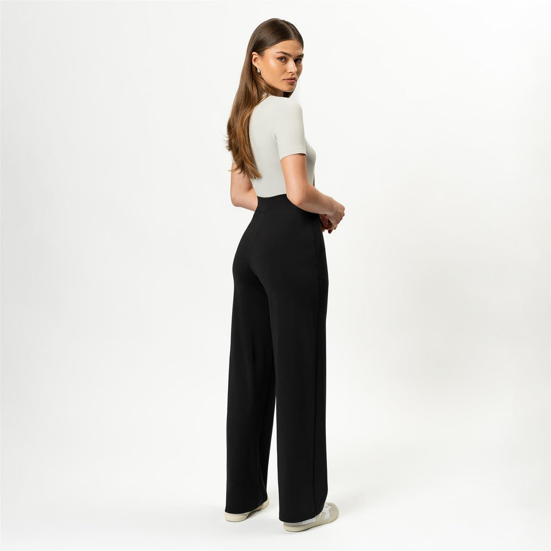 ASANA RELAXED STRAIGHT PANT 30"L  Black