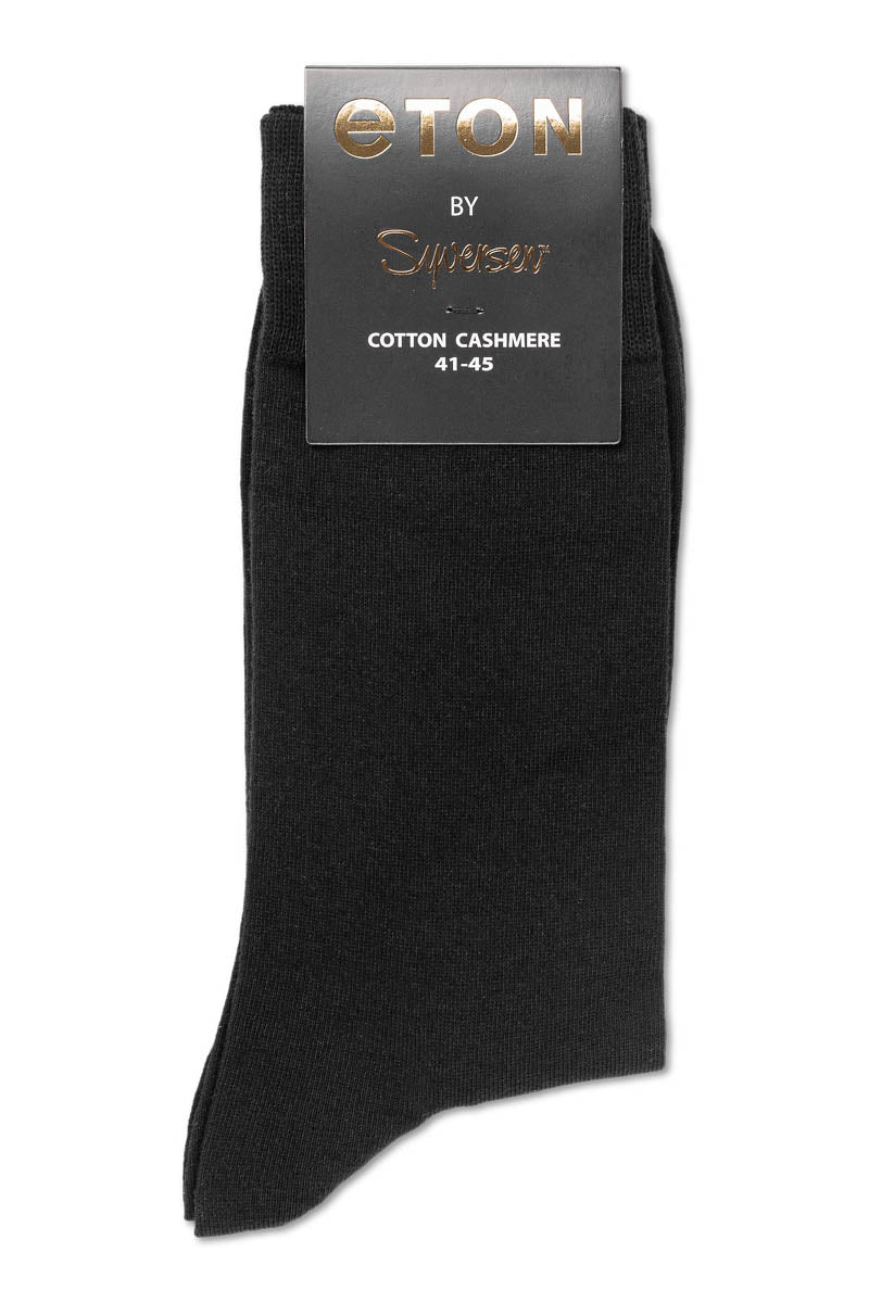 Eton Cotton/Cashmere Blend  Black