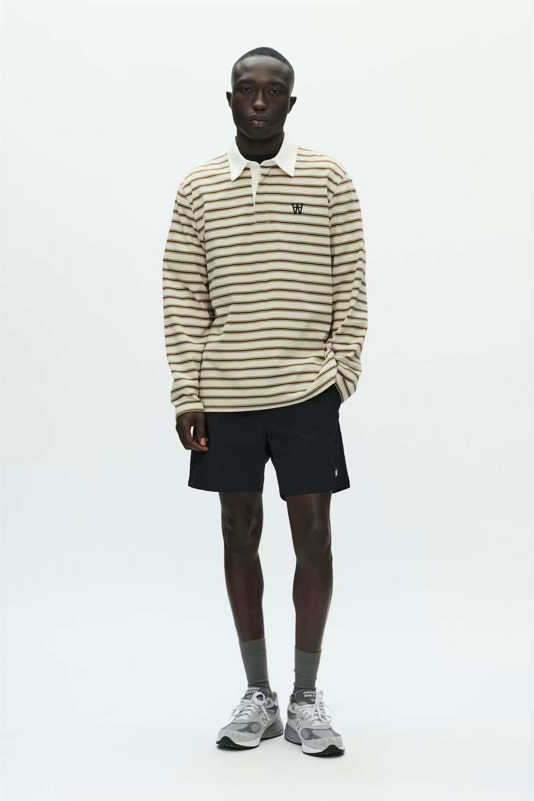 WWLandon polo 25215  Desert Palm Stripe