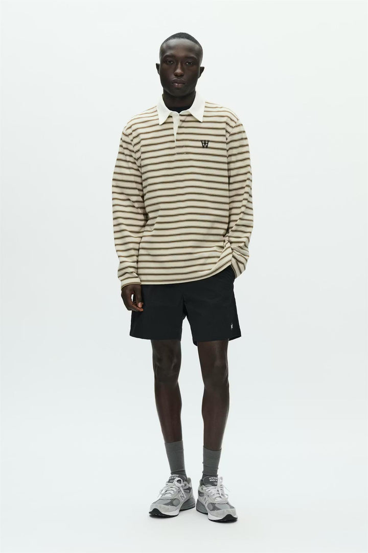 WWLandon polo 25215  Desert Palm Stripe