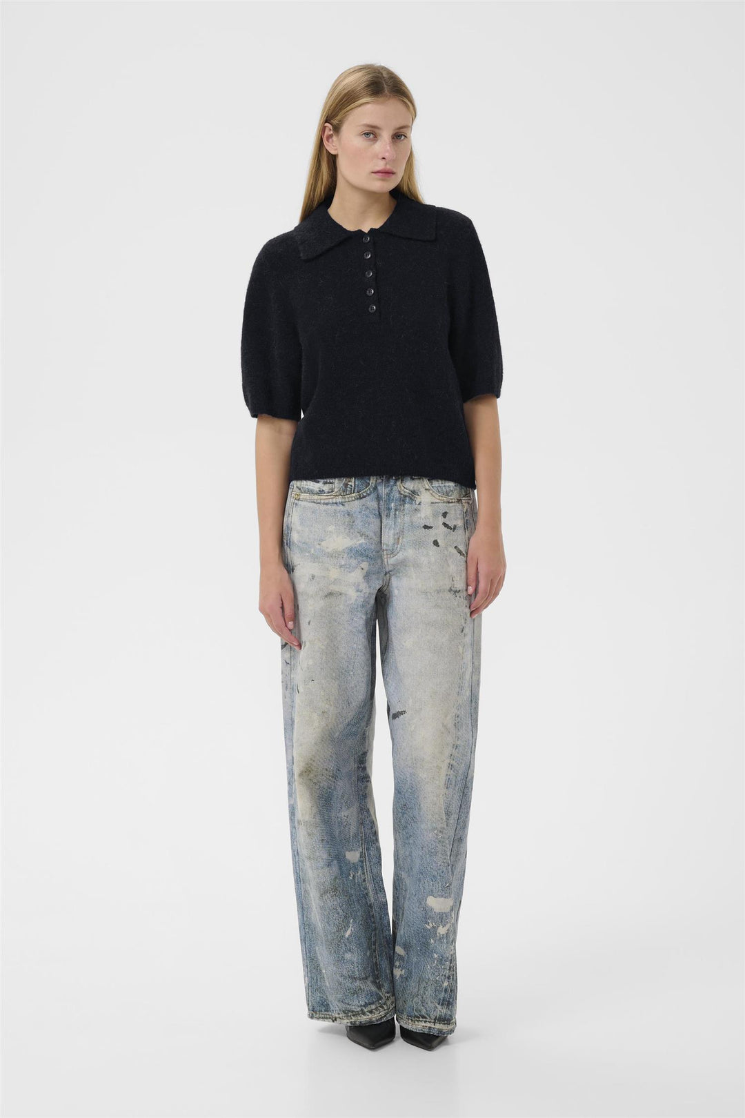 Gzalpha Ss Polo Pullover  Skycaptain Mélange