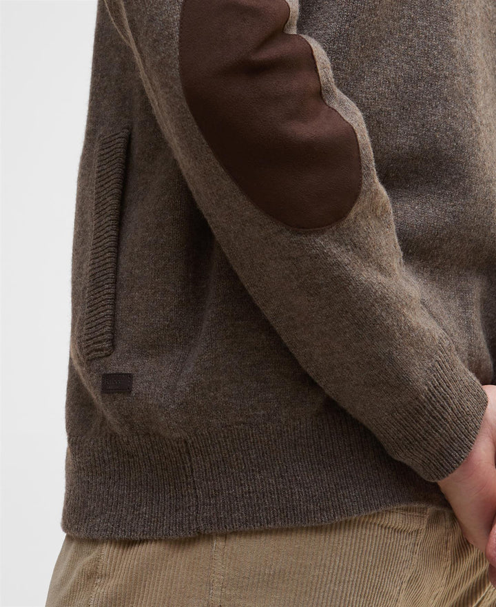 Barbour Ess Patch Zip  Dark Stone