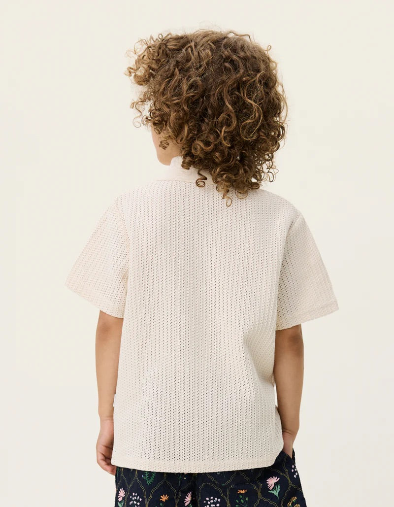 Axel SS Shirt KIDS  Light Ivory