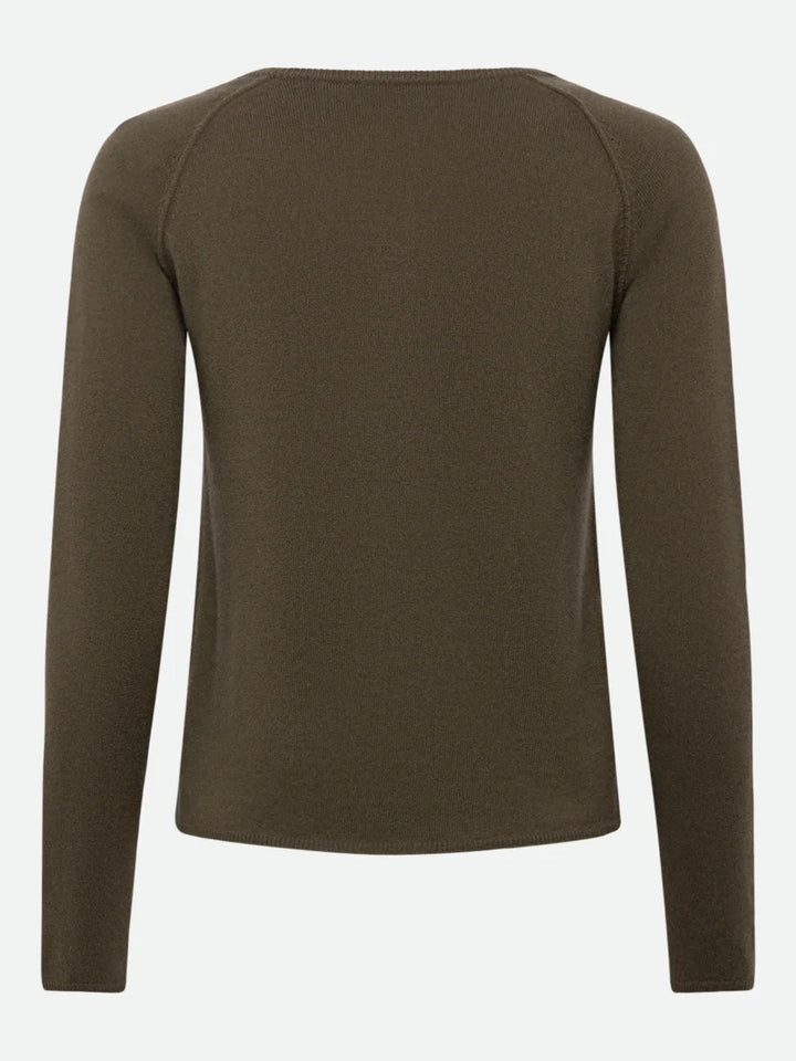 RWLaica Cashmere LS O-neck Raglan Cardigan  Kalamata