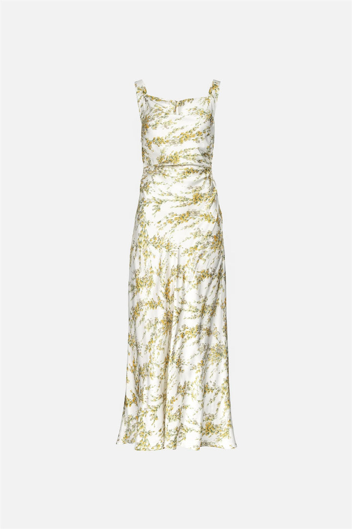 Anna Dress  Yellow Mimosa Print