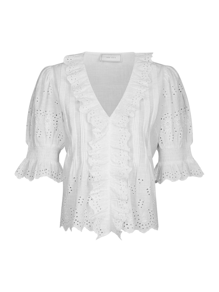 Talise Emb Blouse  White