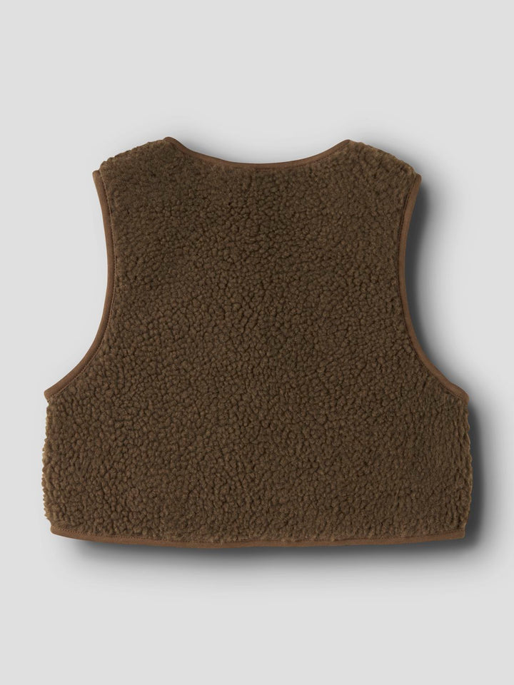 Nmnjono Rlx Sherpa Vest Lil  Mellombrun