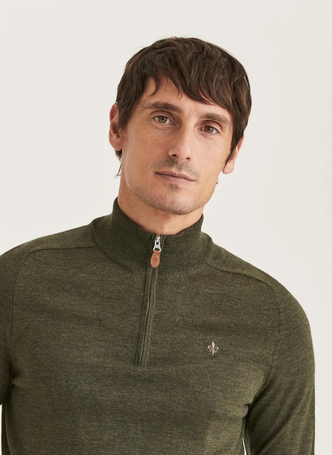 Merino John Zip  Olive